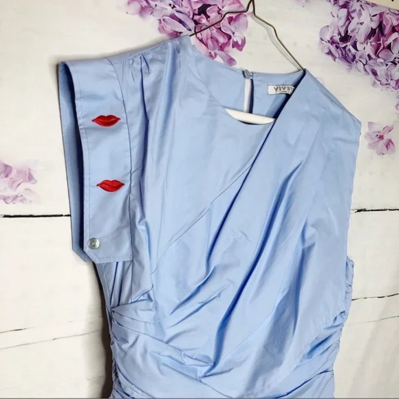 Vivetta | Draped Sleeveless Top with Lips - Picture 4 of 8